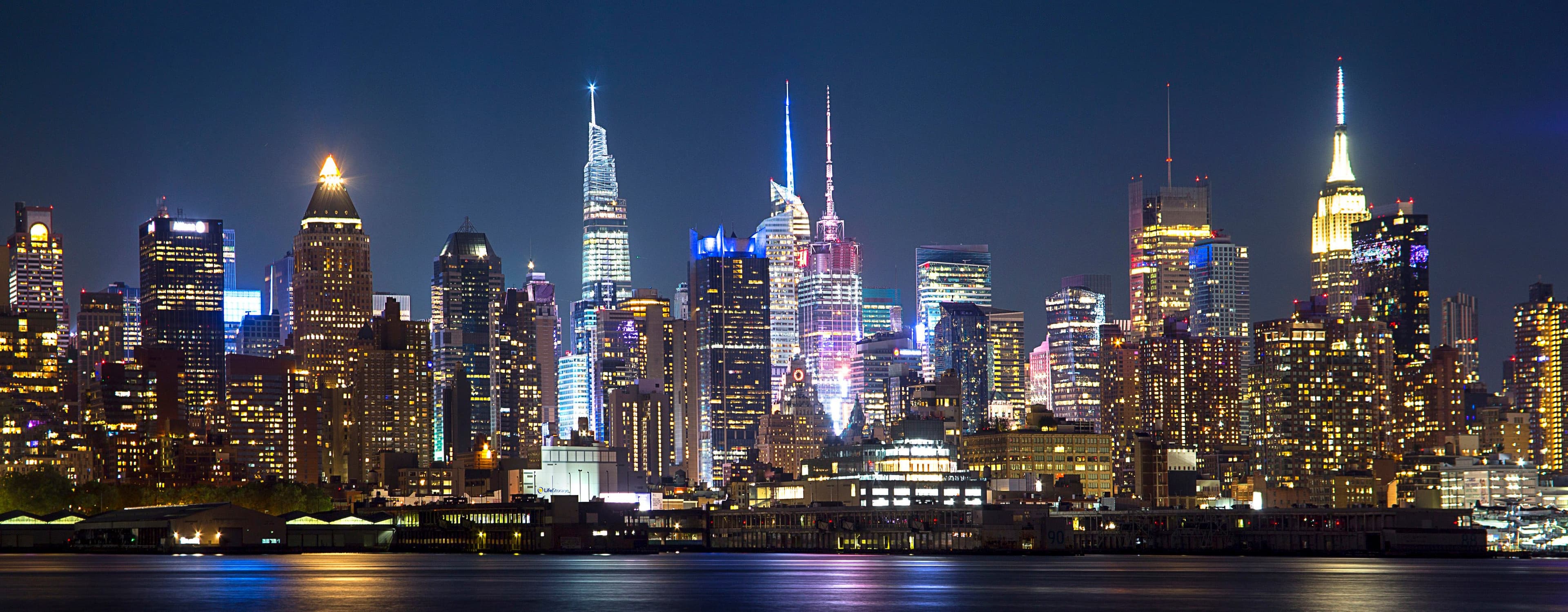 New York City Skyline at night.